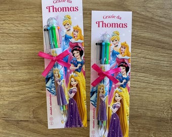 Bolígrafo multicolor personalizado – Accesorio escolar y de fiesta – Bolígrafo con nombre – Regalo de fiesta para niños – Idea de regalo para profesores