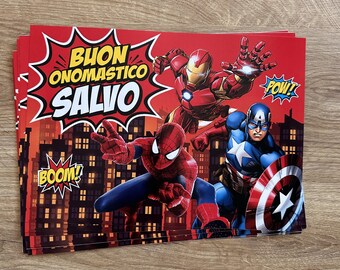 Personalized Paper Placemats for Kids' Parties | Birthday Table Decorations by Theme & Name | Kids' Party Tableware