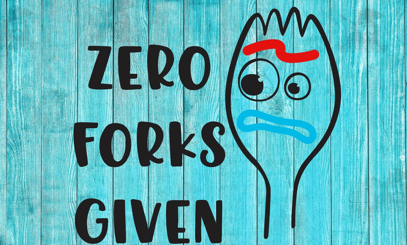 Zero Forks Given SVG digital File Only SVG Png Cricut Laser for Personal and Commercial Use Etsy