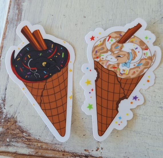 Good Omens GO Crowley & Aziraphale Schlangen Eis Waffeln Azicentury Ball Pythons Engel Dämon niedlich kawaii Foodie Schlangen Versand