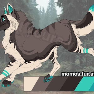 Mystic Creme Mint Wolf Adopt Character Design Adopt Adoptable Furry Artwork Reference Sheet Sona Fursona Fursuit Friendly Ref Sheet Canine