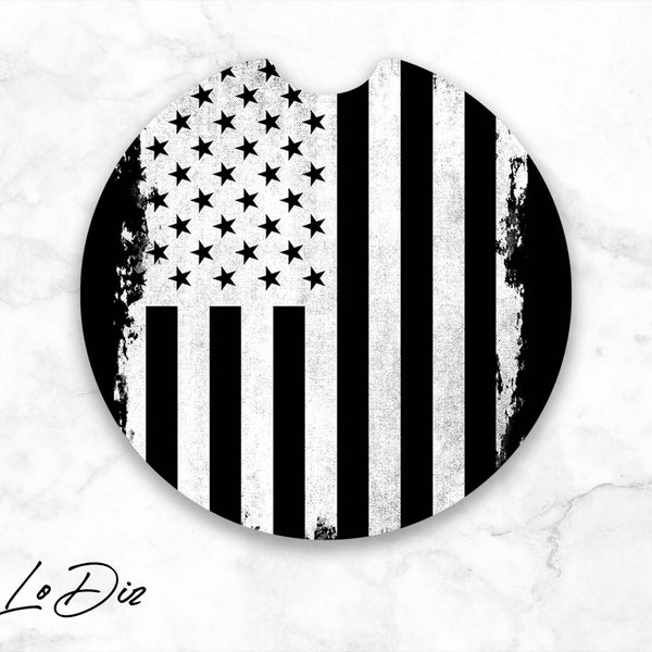 Car coasters PNG, American Flag Black White designs car coaster png, gifts for her, Car cup coasters, Sublimation png, Digital download