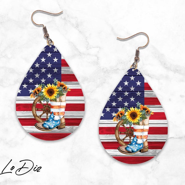 Sunflower Boots Earrings PNG Sublimation Design, western Teardrop Earrings Png, unflower earrings Png file Digital Download