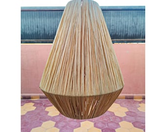 Suspension Handmade Raffia Lamp