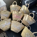 PERSONALIZED straw moroccan basket,bridal shower bags,customized straw bags,custom beach bag,straw tote,embroidered bags product logo