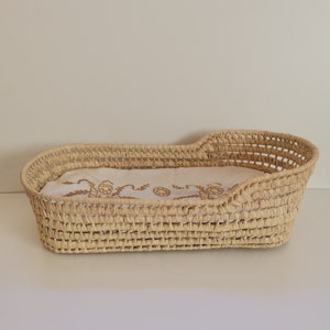 Baby changing basket, Palm leaf changing basket