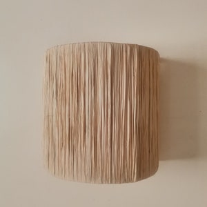 Raffia Wall Lamp, Handmade Moroccan Suspension