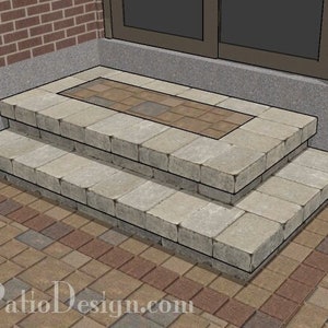 DIY 70&quot; Wide Patio Step Plan for Corner