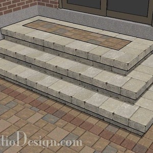 DIY 94&quot; Wide Patio Step Plan for Corner