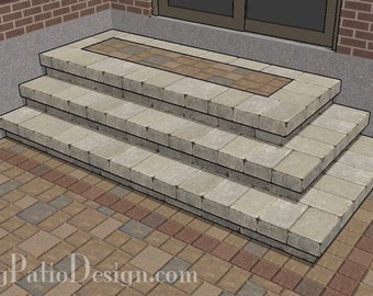 DIY 94" Wide Patio Step Plan for Corner