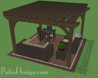 14x14 Pergola - Etsy Australia