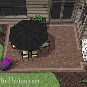 DIY Patio Plan with Grill Pad 320 Sq. Ft.