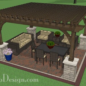 DIY 4 &#39;x 4&#39; Pergola mit Säulen Plan