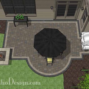 DIY Patio Plan with Fire Pit 400 Sq. Ft.