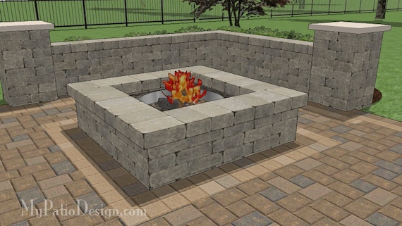 DIY Square 56 Fire Pit Plan - Etsy