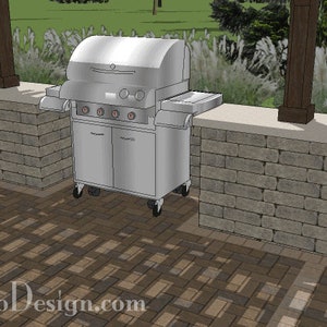 DIY Outdoor Grill Station Plan for 60&quot; Grills