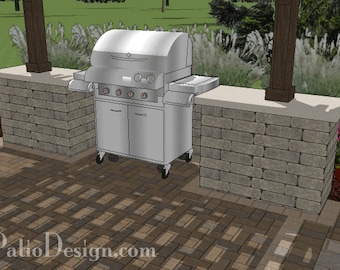 DIY Outdoor Grill Station Plan for 60