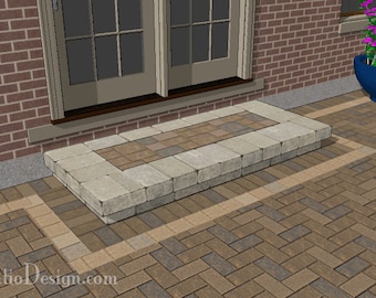 DIY 84" Wide Patio One Step Plan
