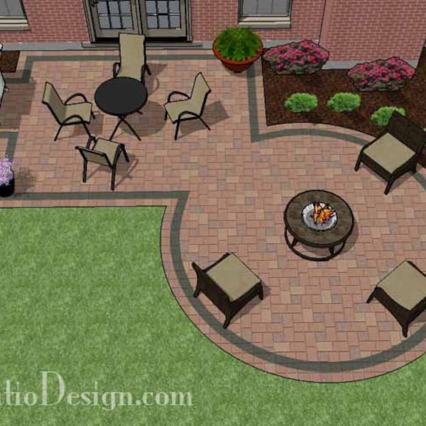 DIY Patio Plan with Grill Pad 395 Sq. Ft.
