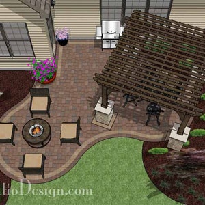 DIY Terrassenplan mit Pergola 380 Sq. Ft.