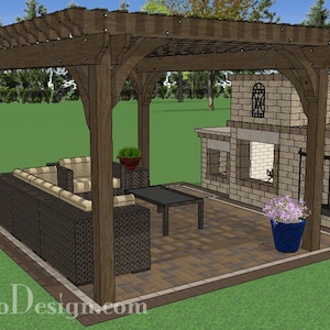 DIY 12' x 16' Cedar Pergola Design