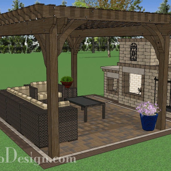 DIY 12' x 16' Cedar Pergola Design