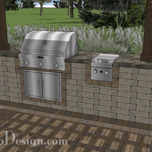 DIY Outdoor Grill Station with Burner for 48&quot; Grills