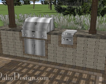 DIY Outdoor Grill Station with Burner for 48" Grills