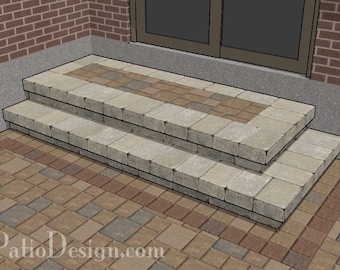 DIY 94" Wide Patio Step Plan for Corner