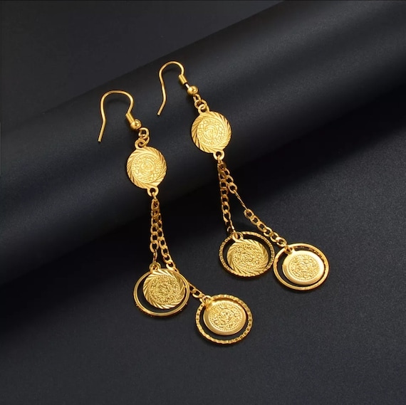 Amazon.com: African Earrings For Women 24K Ethiopian Gold Plated Dubai  Tassel Earrings : Clothing, Shoes & Jewelry