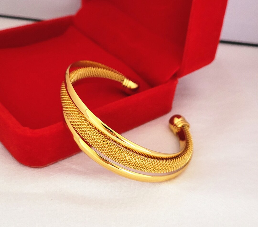 24k Gold Plated Bangles Bracelet Dubai Bangle Indian Etsy Canada