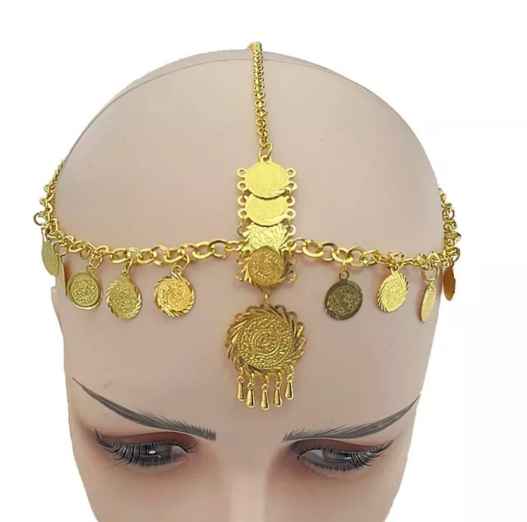 Buy HER MAJESTY GOLD PLATED HEAD CHAIN for Women Online in India