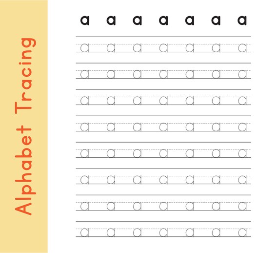 26 Printable Lowercase Alphabet Tracing Worksheets Preschool | Etsy