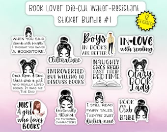 Kindle Girlie Sticker Book Lovers Bookish Booktok Novel Sticker Romance  Reader Kindle Sticker Love Reading Hot Pink Die-Cut Waterproof Vinyl  Stickers