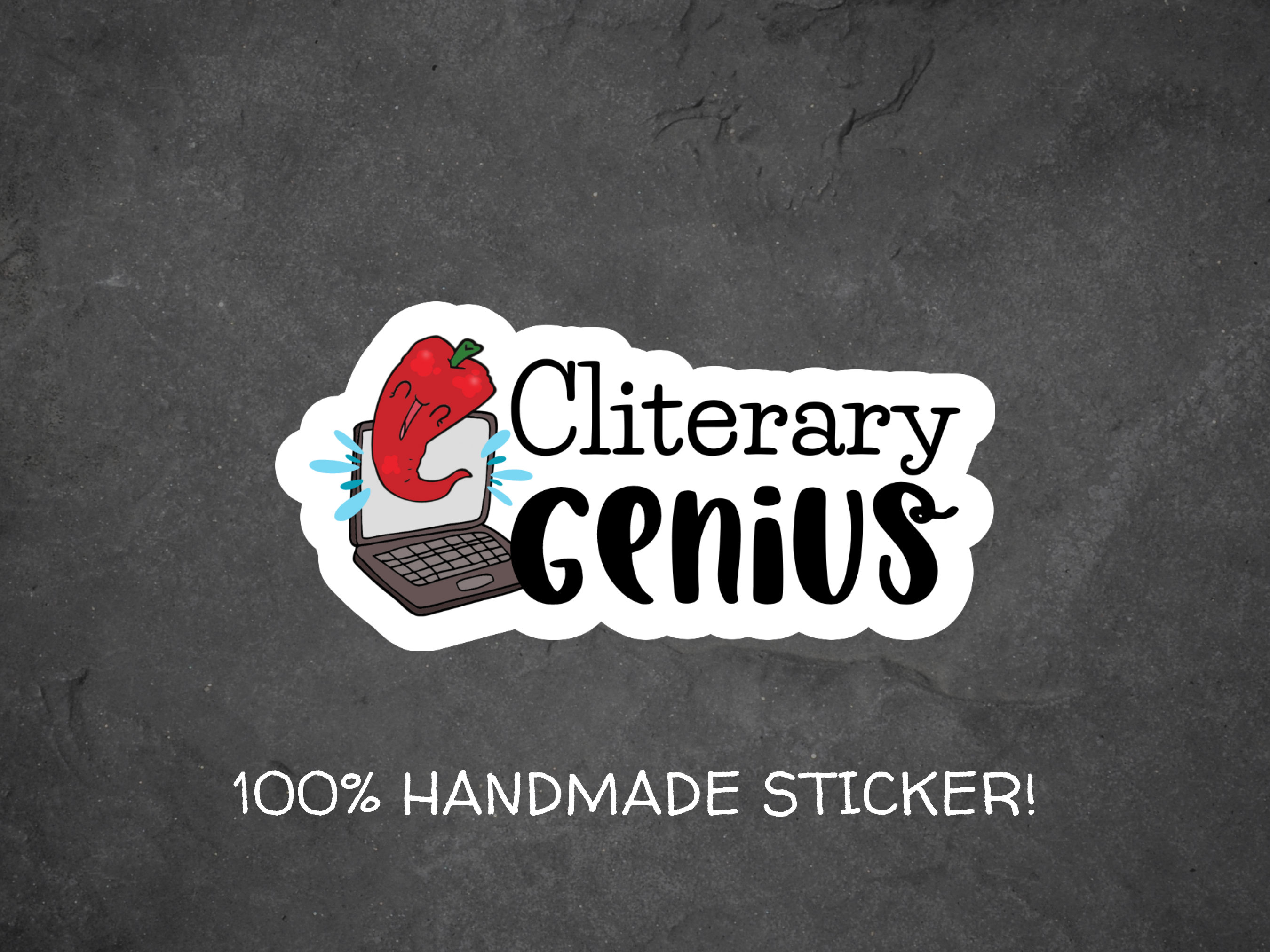 Fun Romance Writer Sticker - Cliterary Genius - Writing Sticker for Spicy Romance Writers - Bookish Sticker for Romance Writers