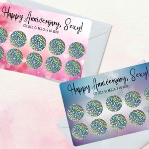 Carte à gratter d’anniversaire sexy pour lui ou elle, carte d’anniversaire amusante, jeu à gratter pour adultes, plaisir à gratter pour les amoureux, cadeaux pour les amoureux