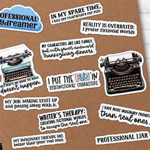 Writing Sticker Bundle #5, Stickers for Writers, Laptop Stickers - Etsy