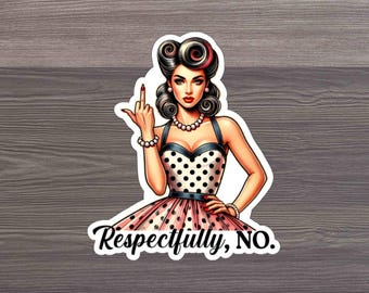Adesivo Rispettosamente No: Decalcomania della cultura pop impertinente