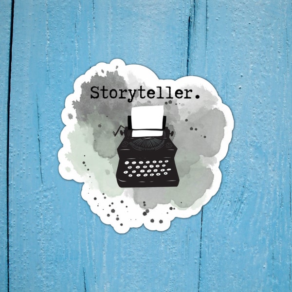 Storyteller Vinyl Sticker, Writing Sticker, Writer Decal, Book Swag, Writer Swag, Author Swag, Author Sticker, Laptop Decal