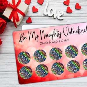 Freche Rubbelkarte zum Valentinstag, Valentinstag Rubbelkarte für Erwachsene, Sexy Fun anpassbare Valentinstag Karte, anpassbare Liebeskarte