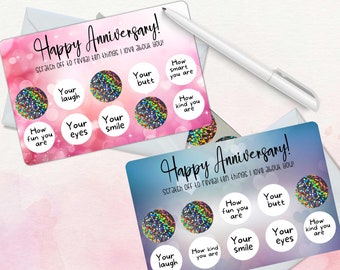 Scratch-Off Anniversary Card: Ten Things I Love About You