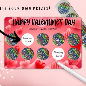 Carte de Saint-Valentin à gratter personnalisée, cadeau DIY, carte à gratter de la Saint-Valentin, carte de Saint-Valentin amusante et personnalisable, faire vos propres cartes
