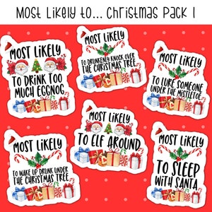 Le plus susceptible de... Pack d’autocollants de Noël 1