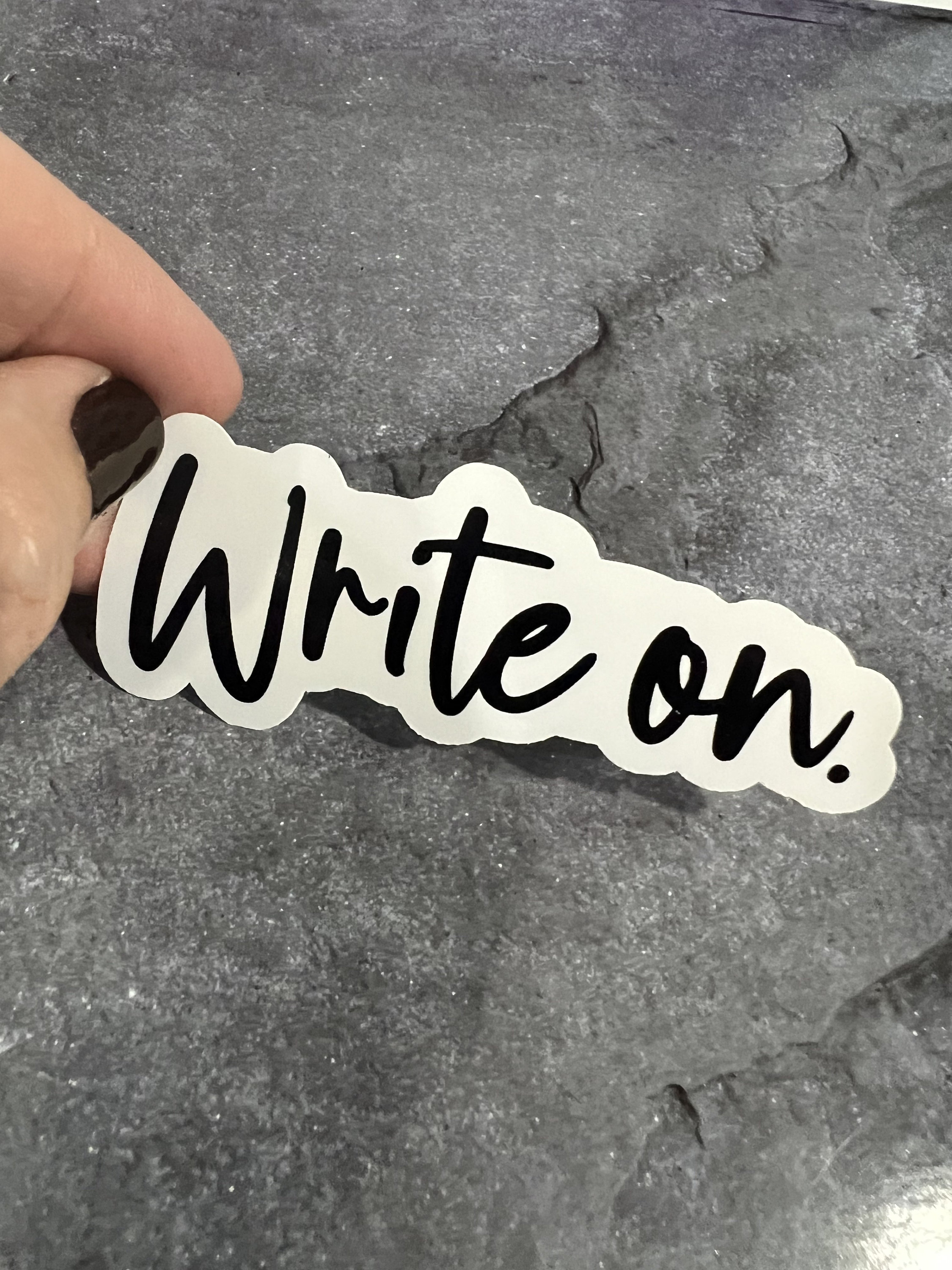 Written Sticker Write on - Writing Lovervinyl Sticker, Sticker for Writers, Author Swag ...