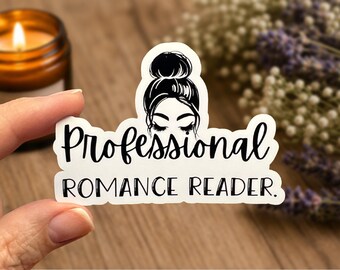 Autocollant professionnel en vinyle pour amateur de livres, lecteur romantique, autocollant livresques, idée cadeau pour amoureux des livres