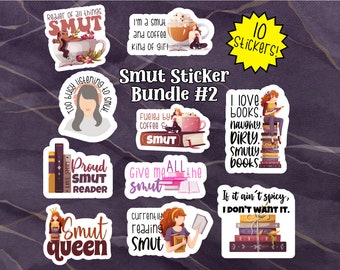 Smutty Book Reader-stickerbundel: stickers pittige romantiek (10-delig)