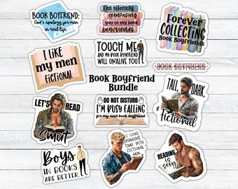 Paquete de pegatinas Book Boyfriend, merchandising Bookish, pegatinas Kindle