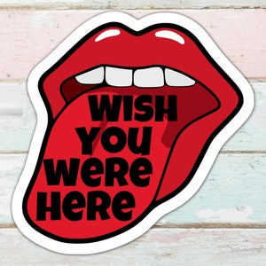 NSFW Sticker, Lewd Wish You Were Here Naughty Sticker, Inappropriate Sticker Fun, Adult Humor, Kindle -  Laptop Sticker