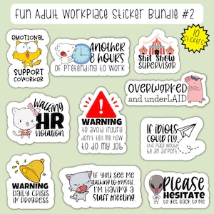 GetUSCart- 100Pcs Funny Work Stickers for Adults, Stickers for