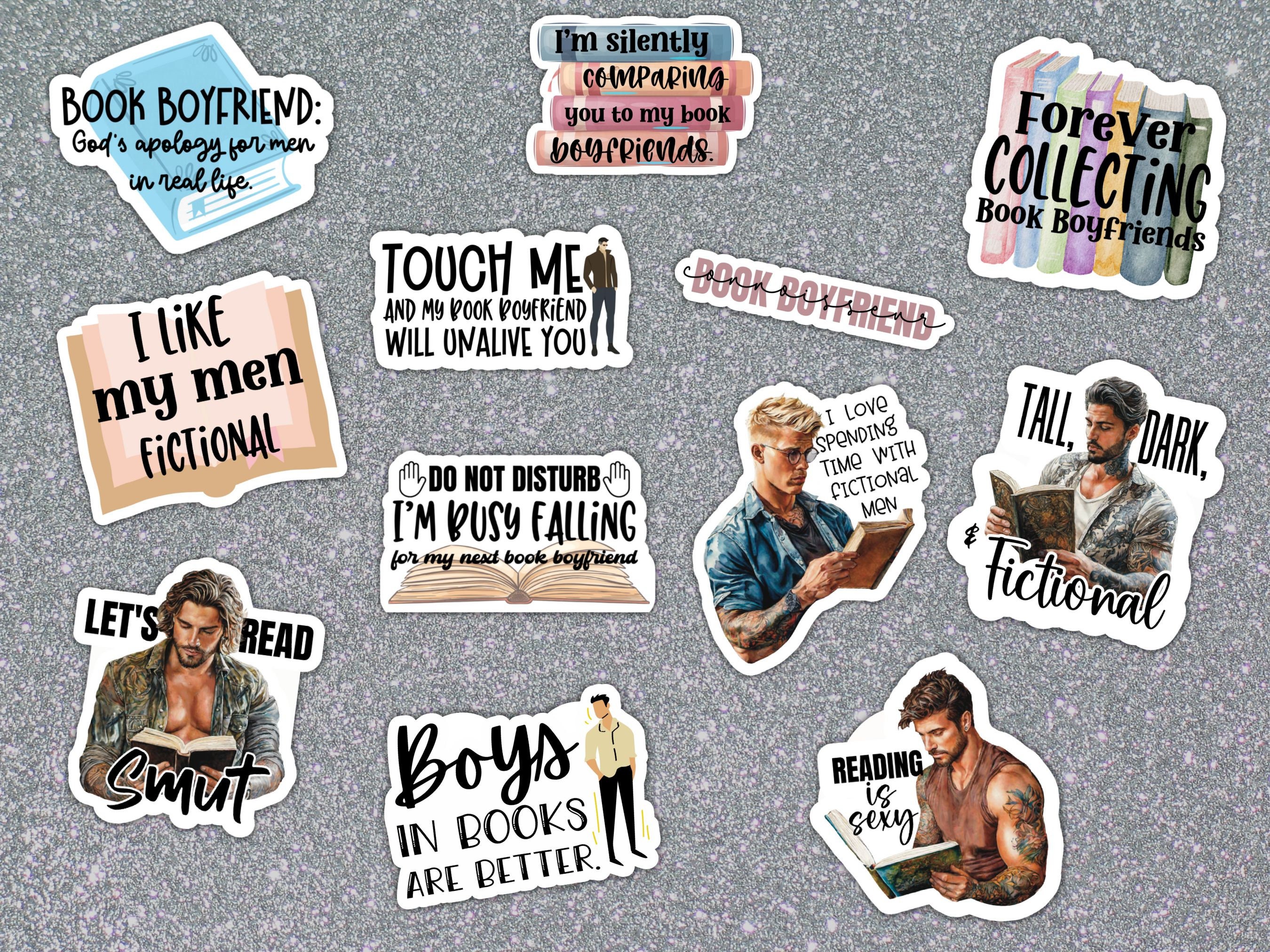 Book Boyfriend Sticker Bundle, Bookish Merch, Kindle Stickers - Etsy